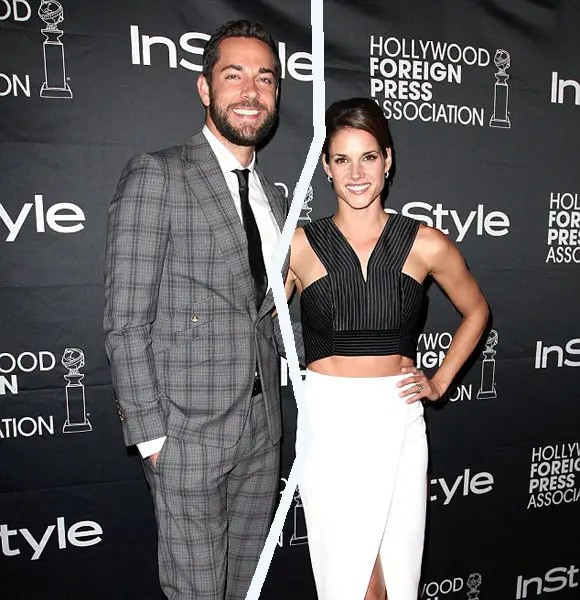 Zachary Levi met mooie, vrouw Missy Peregrym 