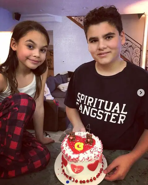 Ariana Greenblatt with her brother Gavin Greenblatt
