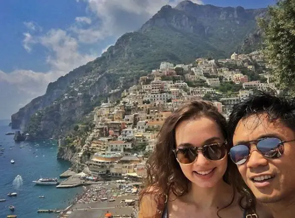 James Wan with Wife Bisu on a Trip to Positano, Italy
