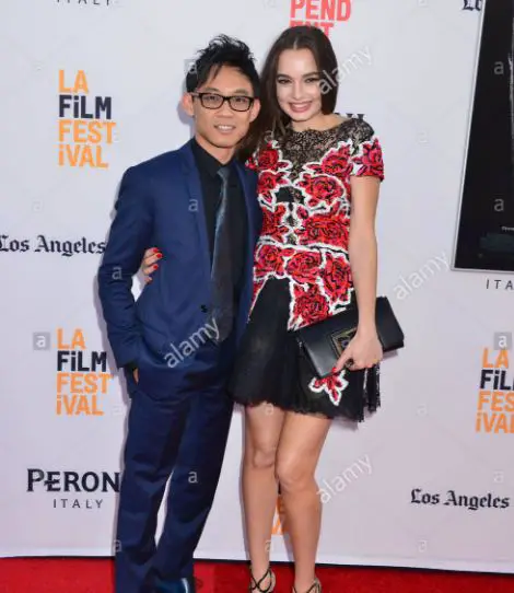 James Wan with girlfriendÂ Bisu at the Los Angeles Film in 2016