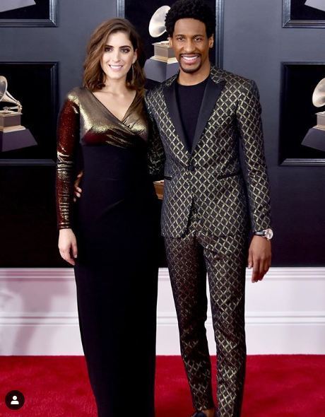Jon Batiste and Wife, Suleika JaouadÂ At the 60th Annual Grammy Awards