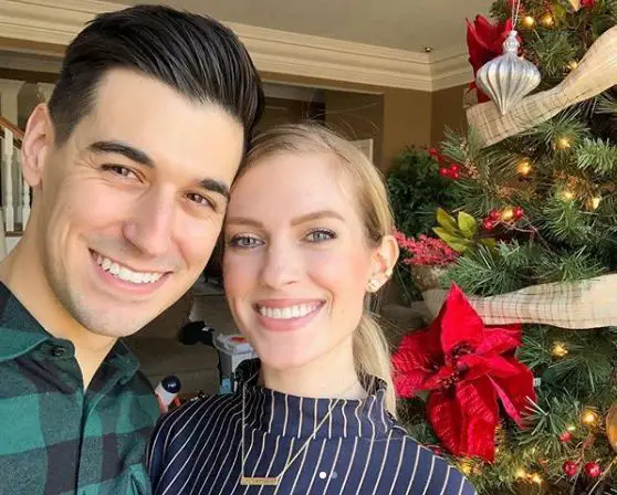 Barbara Dunkelman with her boyfriend Trevor Collins during Christmas 2019