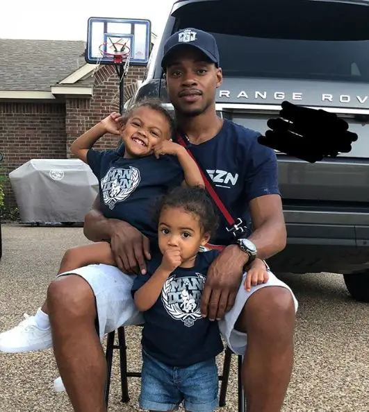 Errol Spence with Daughters Ivy Spence and Violet Spence