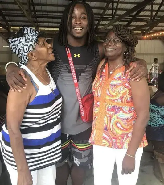 Kareem with his mother and grandmother