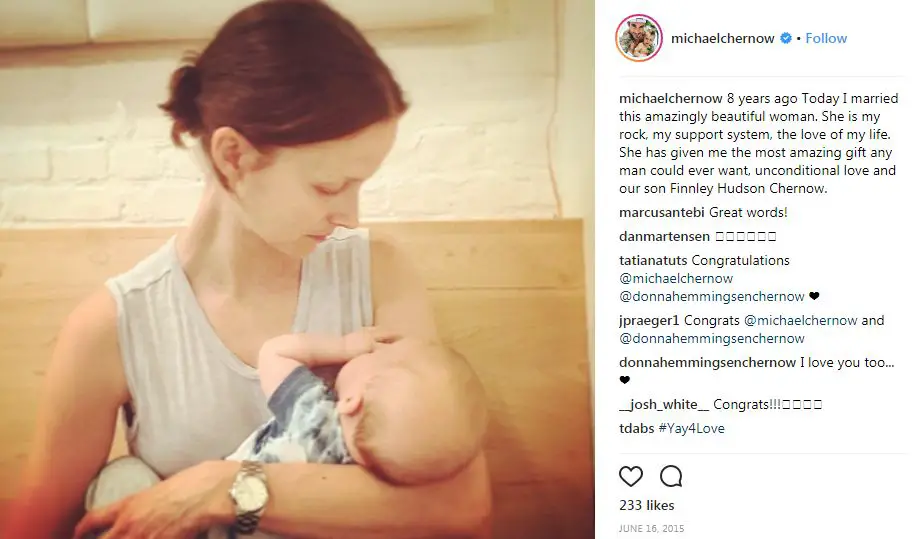 Michael Chernow Praising His Wife Through Instagram