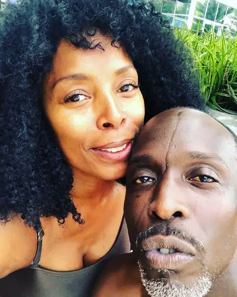 Tasha Smith with Michael K. Williams