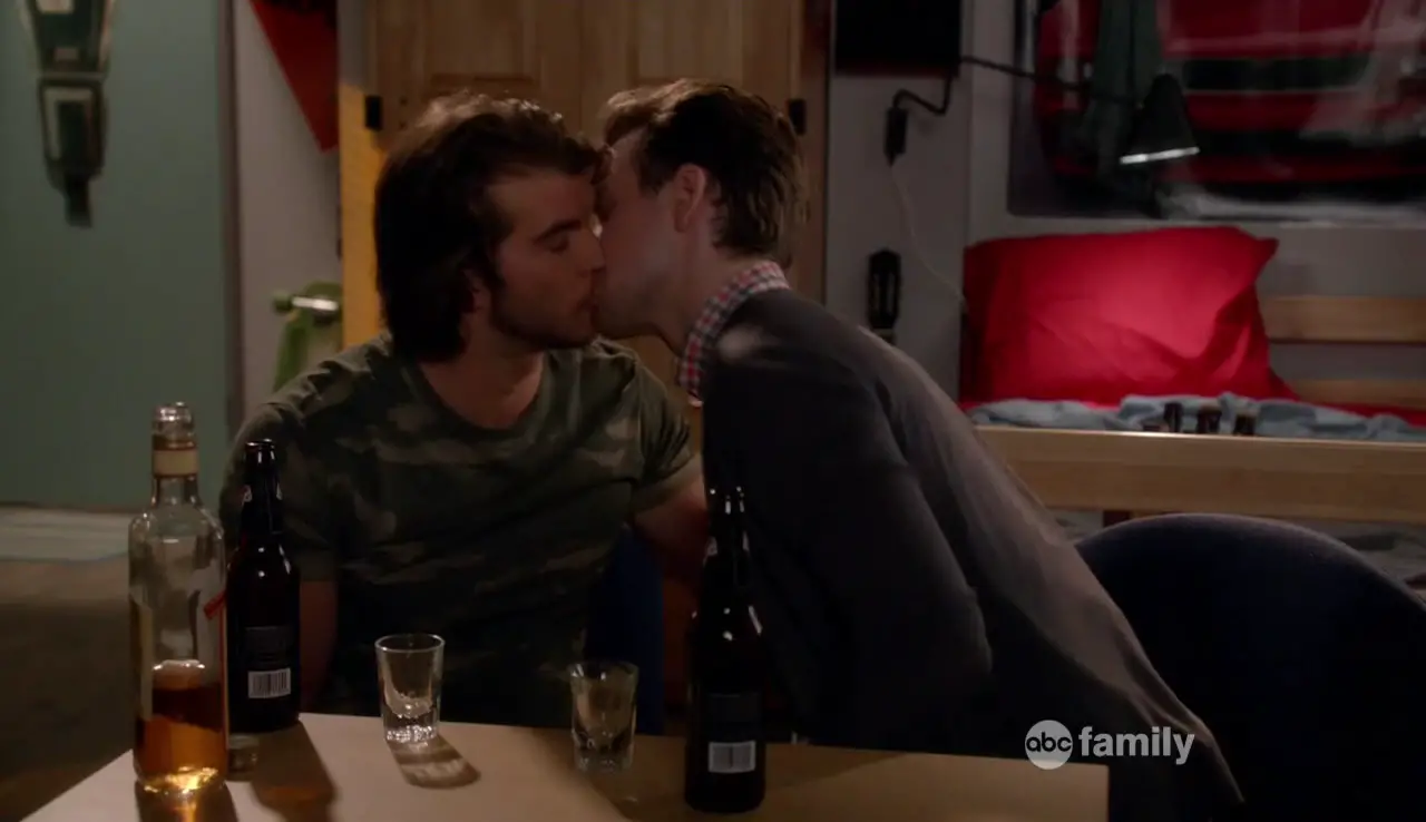 Adam's Gay kiss with Austin Cauldwell in "Switched at birth."...