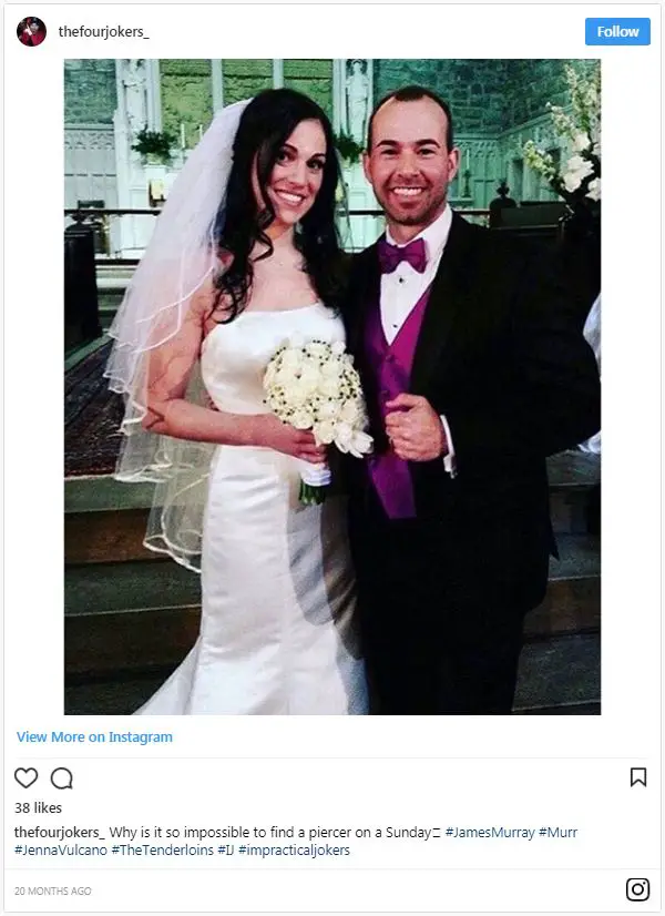 Sal Vulcano's Sister, Jeena Vulcano in a Wedding Ceremony with James  Murray