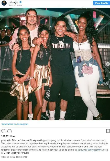 Justin Dior Combs Tribute to His Late Second Mother, Kim Porter
