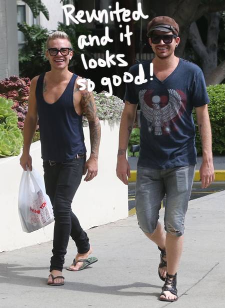 Adam with ex-boyfriend Sauli