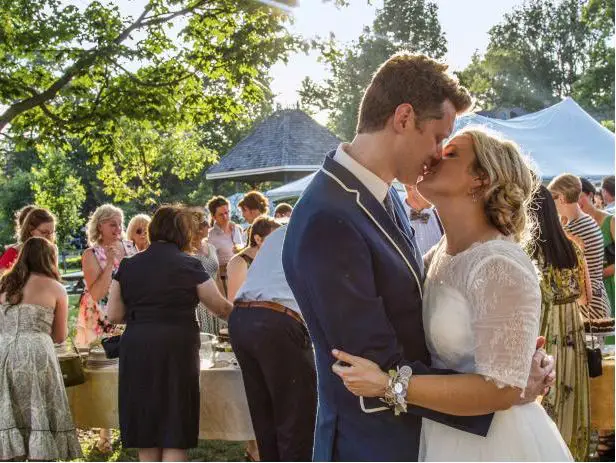 Damaris Phillips & Her Husband on Their Wedding Day