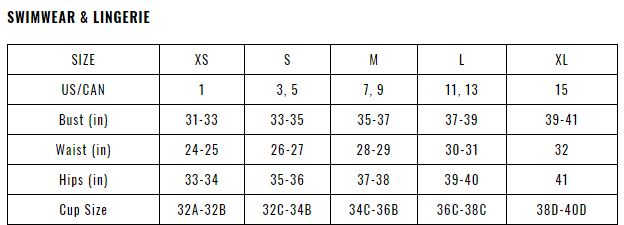 fashion nova jeans size chart