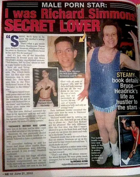 Article suggesting Richard Simmons' sexuality to be gay