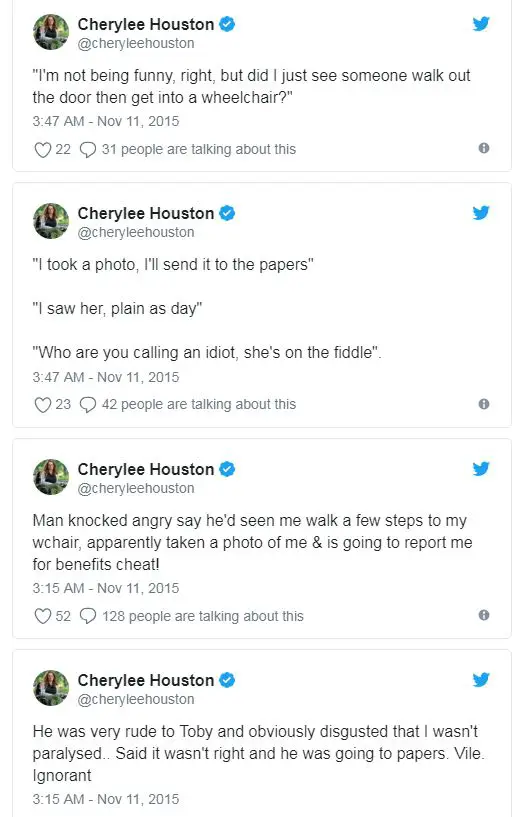 Cherylee Houston's Accusations and Abuses