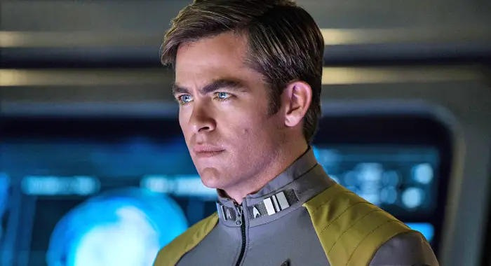 Actor Chris Pine in the movie Star Trek