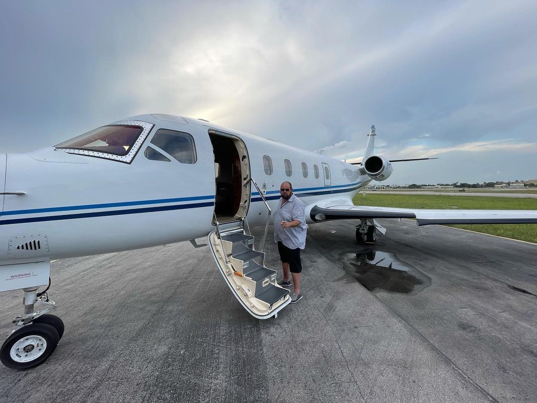 Ben Mallah On His Private Jet