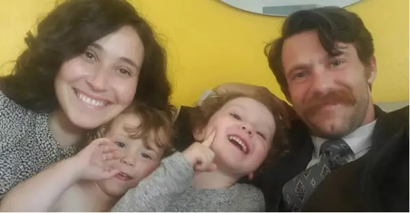 Bug Hall with his beautiful wife and daughters