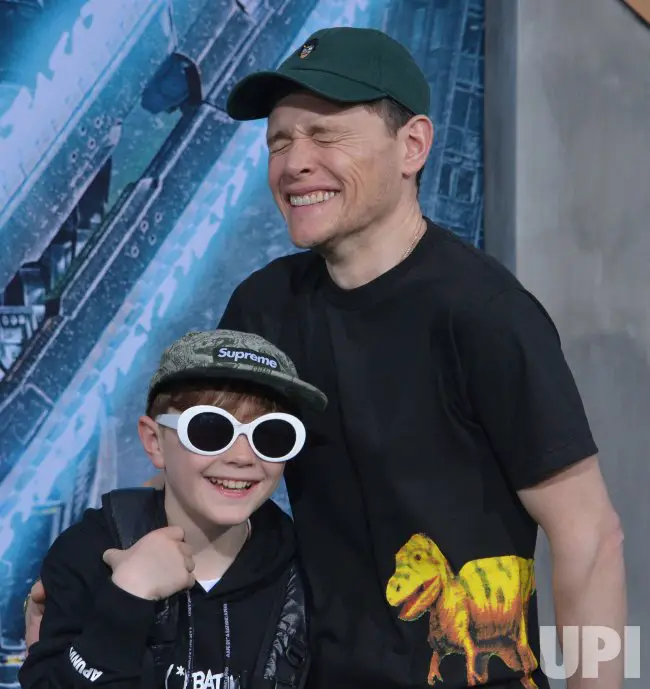 Burn Gorman with His Son During A Premiere
