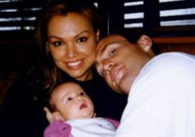 Claudia Haro with ex-husband Garrett Warren and their daughter