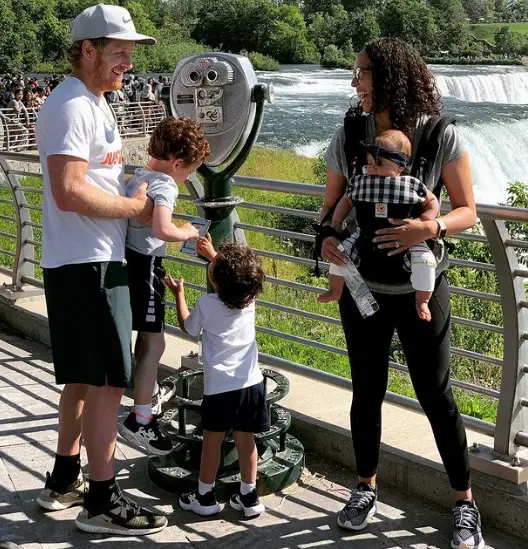 Cole Beasley With His Wife And Kids