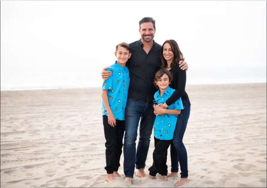 Ed Quinn alongside his beautiful wife Heather and adorable sons