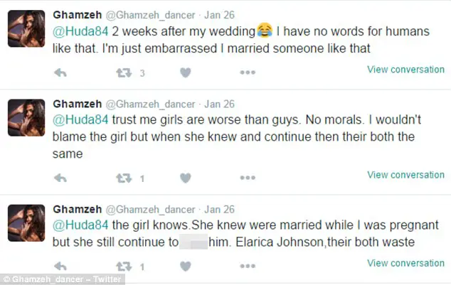 Ghamzeh accusing Elarica Johnson of straining her married life 