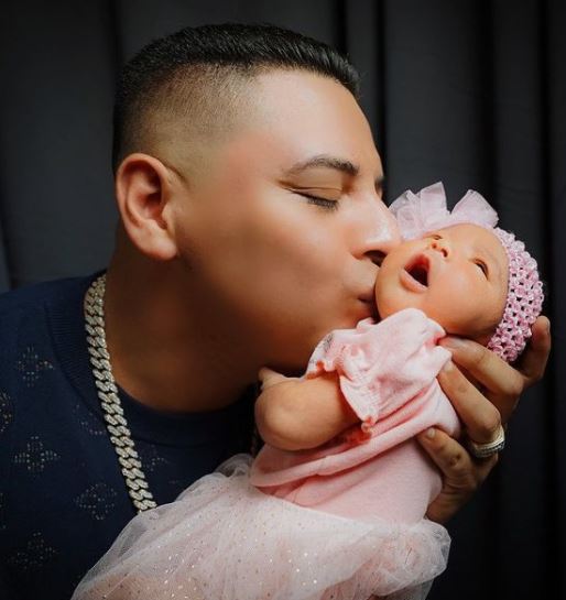 Eudin Caz With His New Born Daughter