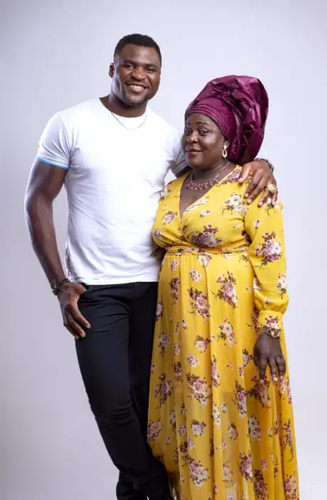 Francis Ngannou With His Mother