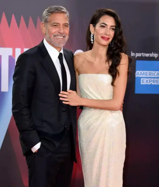 George Clooney With His Beautiful Wife, proving gay rumors false