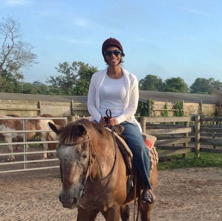 Harris Faulkner horse riding