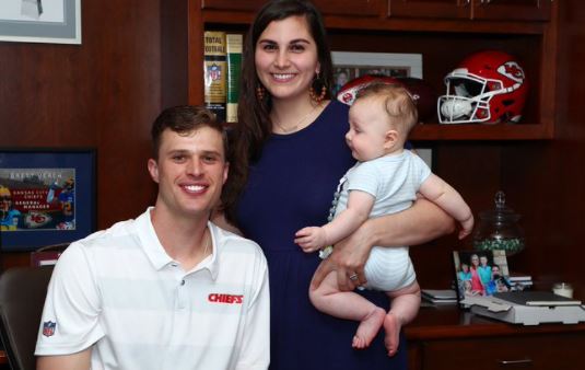 Harrison with his wife and son 