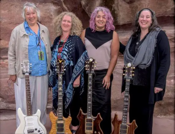 Jerry Garcia's ex-wife, Carolyn Garcia, and their daughters, Anabelle, Trixie, and Sunshine