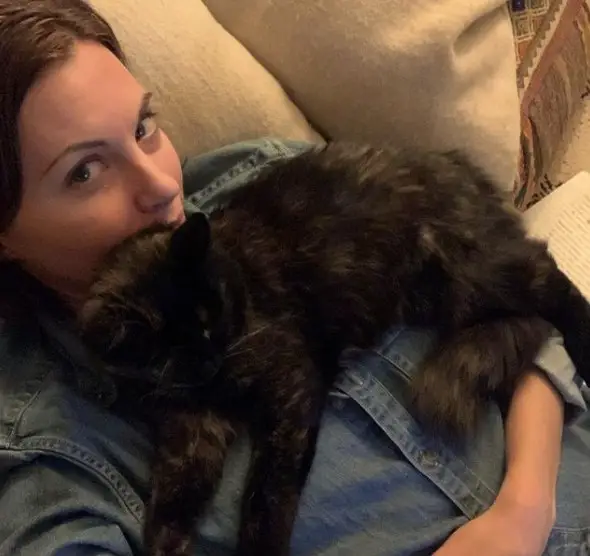 Jill Flint with Her Cat