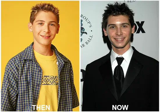 Justin Berfield while he was working for Malcolm in the middle and as of today