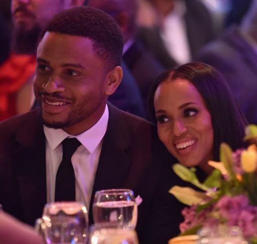 Kerry Washington with husband NnamdiÂ Asomugha