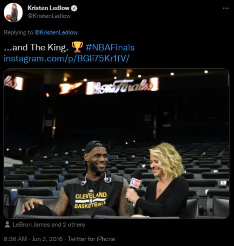 Kristen Ledlow Interviewing King James 