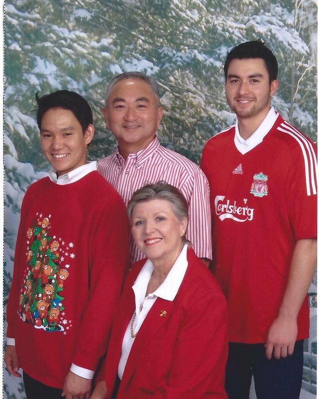 Kyle Higashioka With His Parents And Brother 