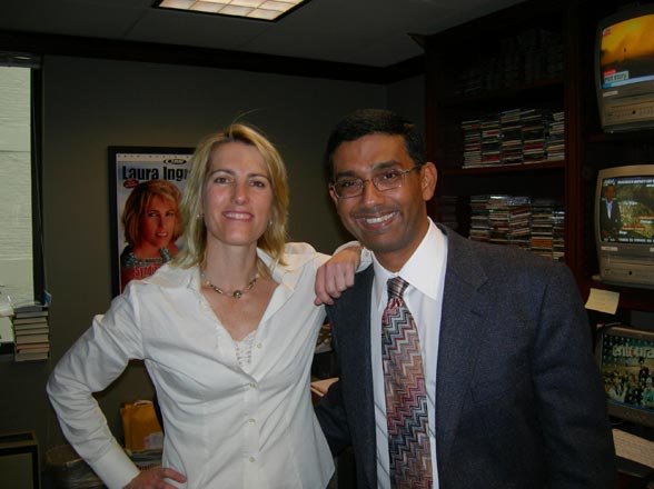 Laura Ingraham with Dinesh D'Souza