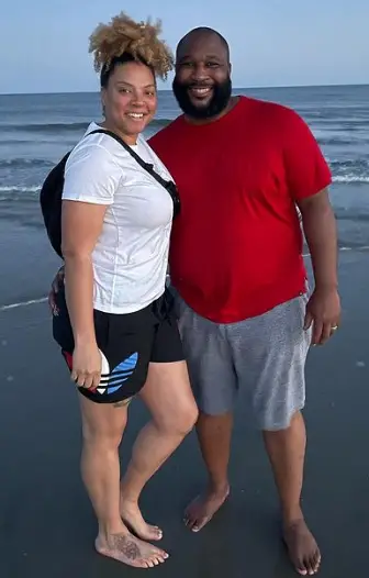 Marcus Spears With His Wife