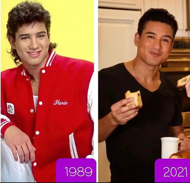 Mario Lopez's Then and Now Picture as Shared by a Fan Page