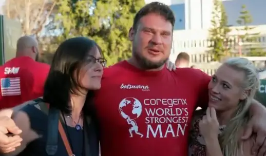 Martins Licis (Centre), His Mother (Left) And His Then Girlfriend (Right) 