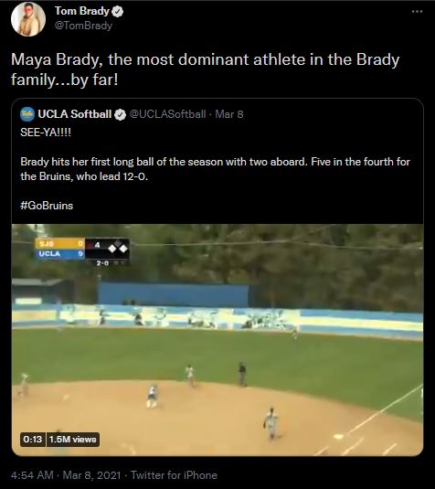 Tom Brady Tweeting About Maya Brady