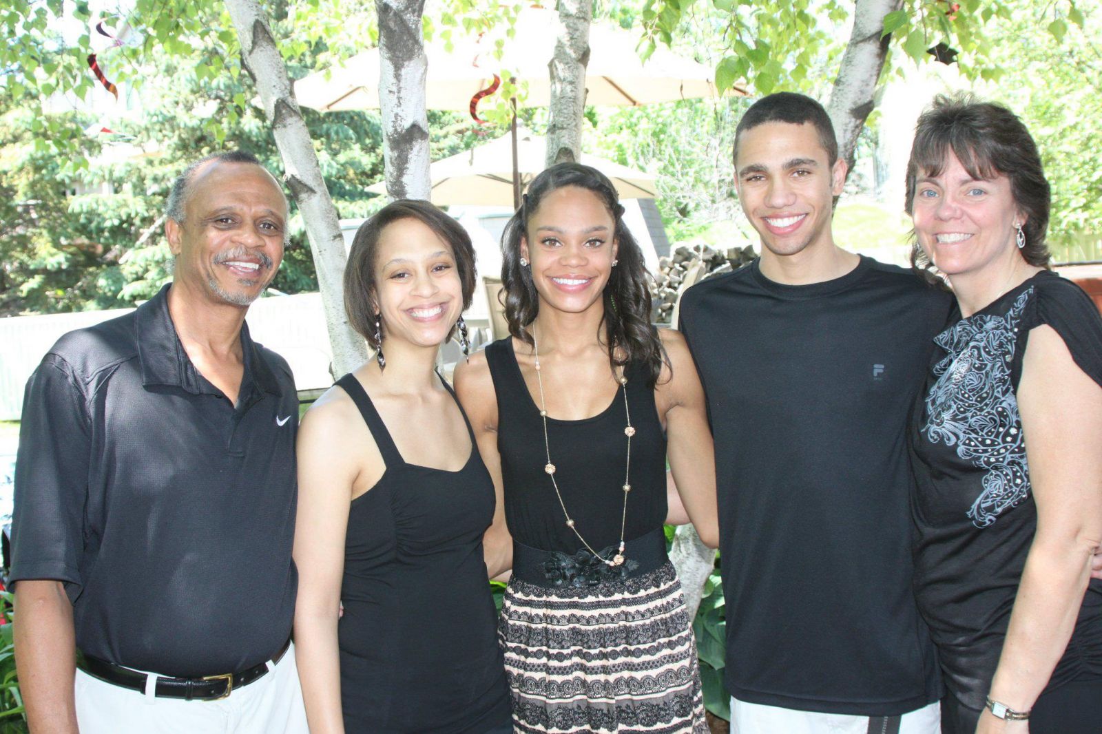 Michelle Young with her parents and siblings