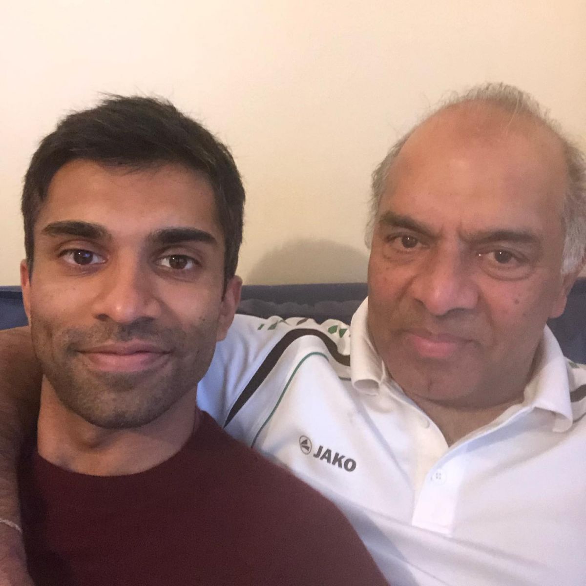 Nikesh Patel With His Father