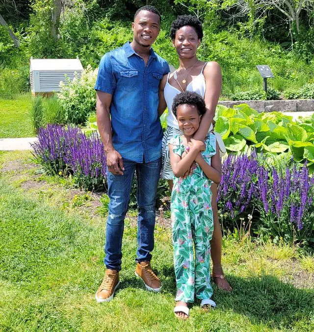 Olunike Adeliyi with Her Daughter and Husband