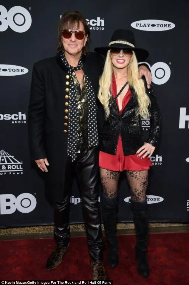Richie Sambora and OrianthiÂ During an HBO Event