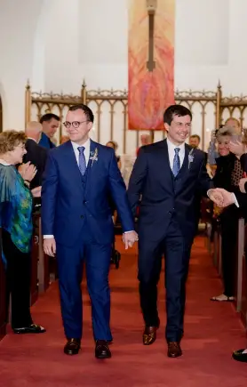 Pete Buttigieg And His Husband Chasten Buttigieg On Their Wedding Day