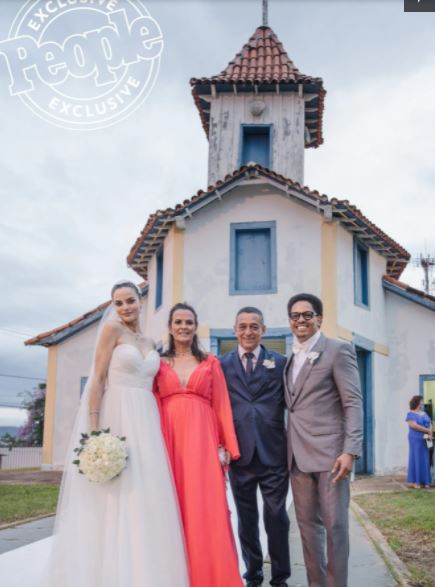 Rohan Marley With His Wife And Her Parents