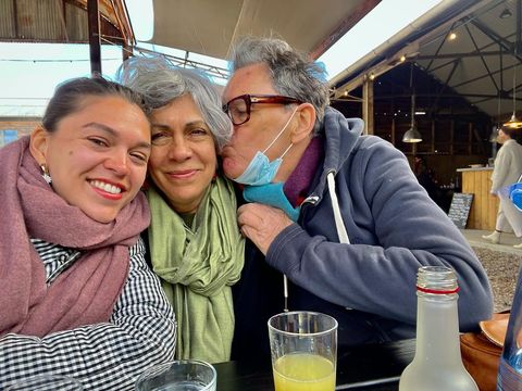 Sabrina Bartlett with her parents