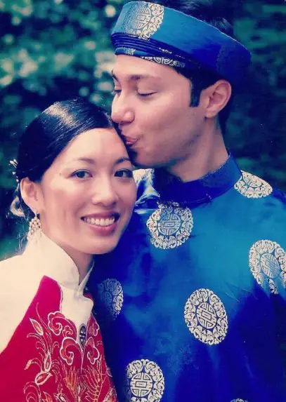 Sam Riegel And His Wife; Via Wife's Post On Their Anniversary